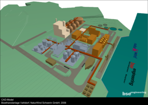 CAD Model Bioethanolanlage Vahldorf NaturWind Schwerin GmbH